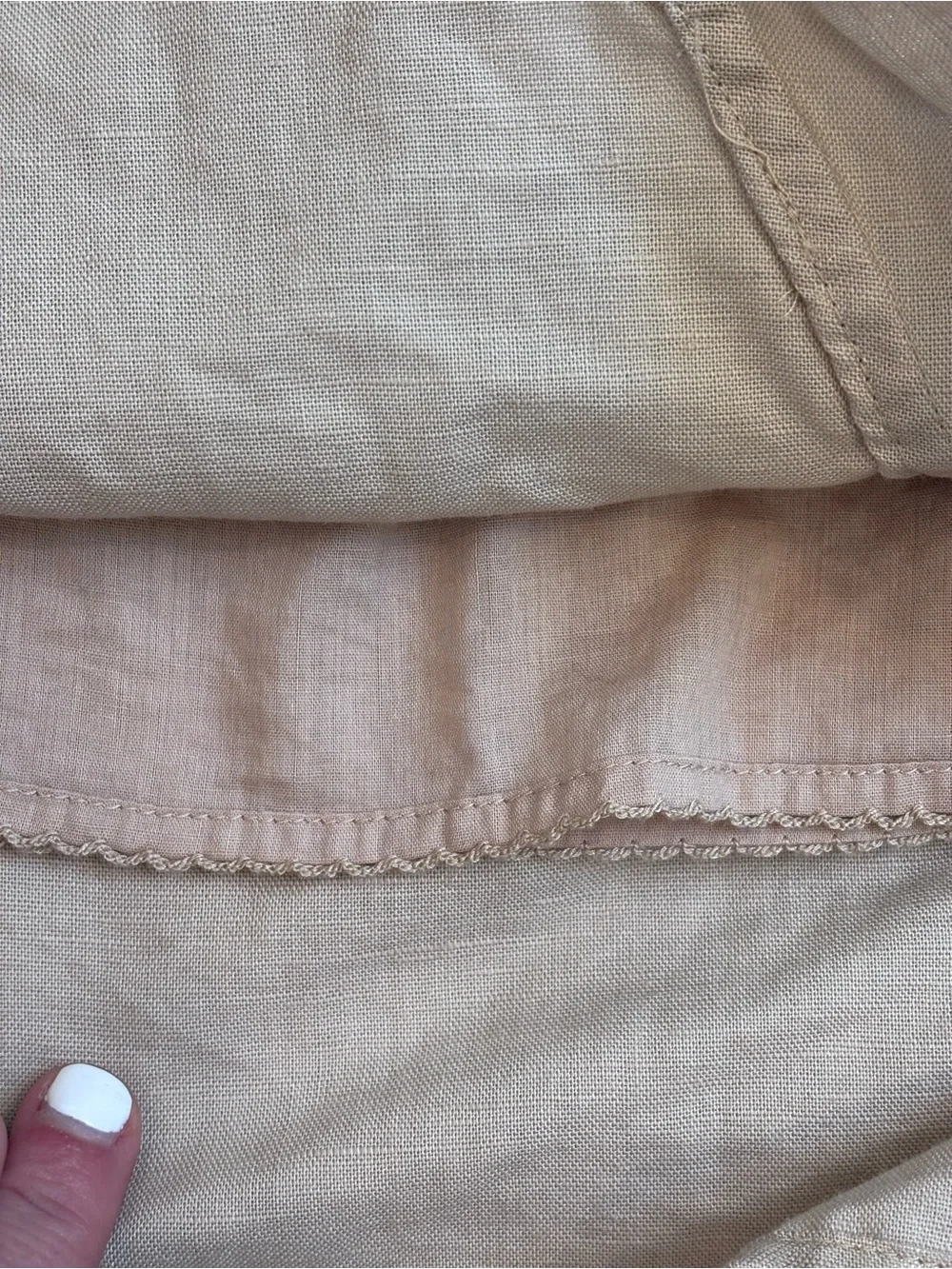Edmé & Esyllte Tiered Metallic Linen Blend Petal Skirt